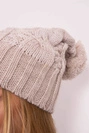 Paris vilnonė kepurė K213 light beige