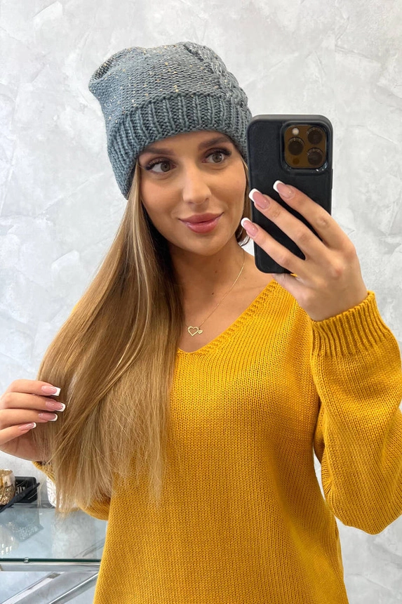 Dámská čepice Amira K359 tmavě šedá