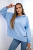 Kapuzenpullover butterweicher Stoff blau