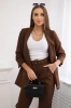 Elegant set of jackets and trousers mocca