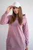 Hooded dress dark pink