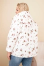 Women's spring plus-size jacket with small floral print fango