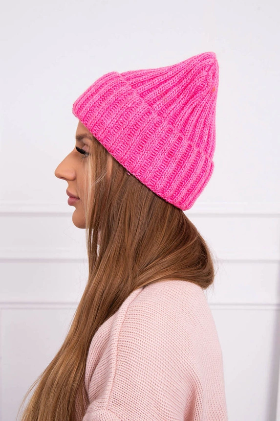 Magda Mütze mit Umschlag K293 rosa neon