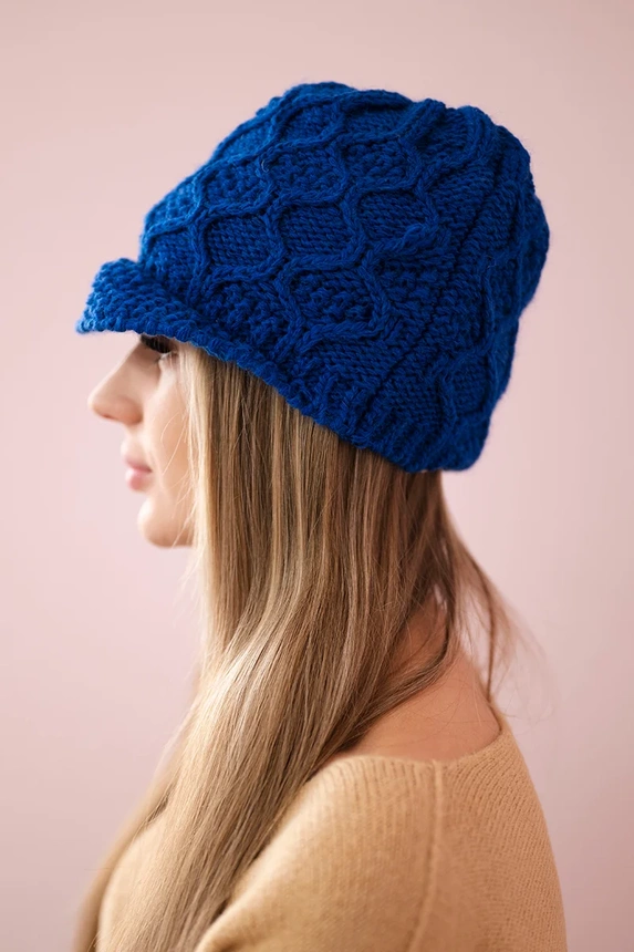 Cap with fleece Roma Bis K235 mauve-blue