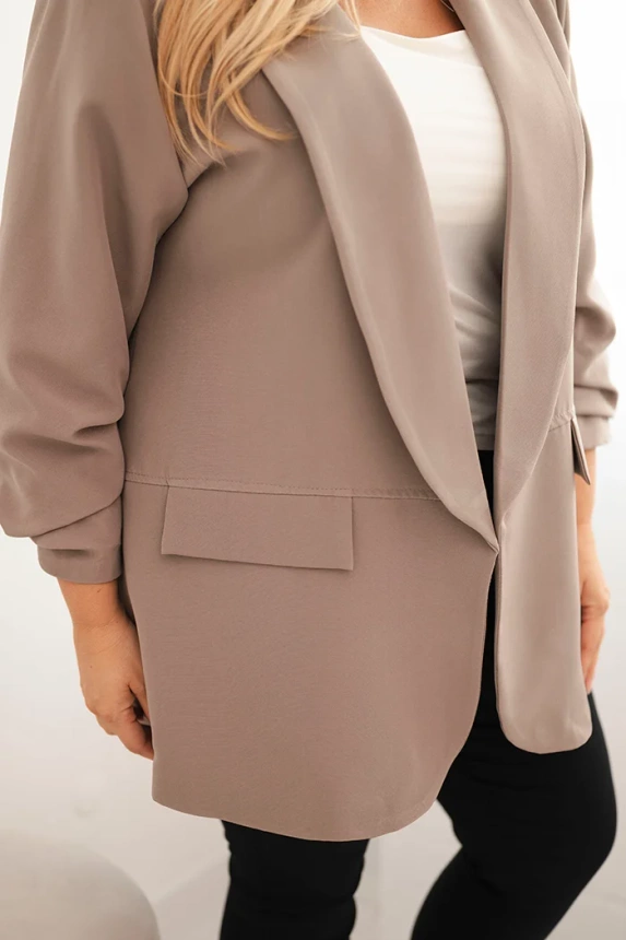 Damenjacke Plus Size elegant fango