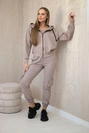 Set 3 in 1 Sweatshirt + Top + Hose dunkelbeige