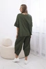 Cotton set blouse + trousers light khaki