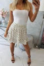Polka dot sukňa ecru