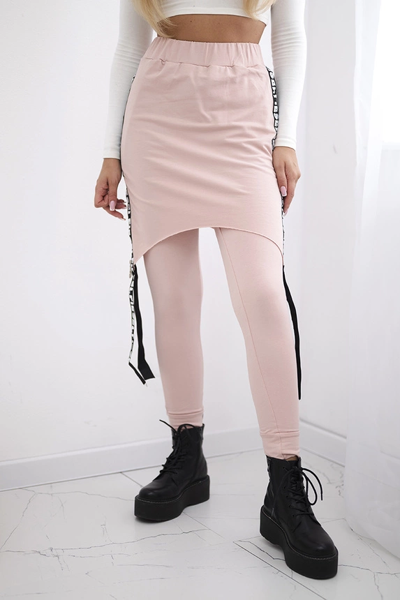 Pants/Suit with selfie lettering dark powdered pink
