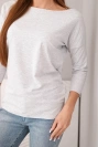Dámská halenka s lodičkovým výstřihem světle šedá