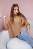 Breiter Oversize-Pullover camel