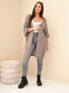 Women’s oversized loose knit cardigan without fastening fango