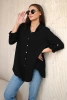 Cotton muslin shirt oversize black