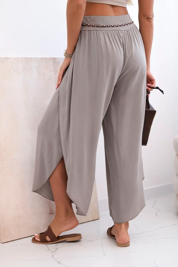 Damenhose aus Viskose mit Beinschlitz fango