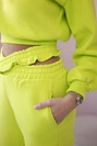 Insulated set with a short sweatshirt pistachio