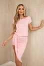 Asymmetric dress powdered pink