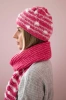 Women's set with a shawl Anika K304 raspberry