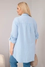 Bavlnená mušelínová košeľa modrý