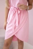 Tied dress with an envelope-like bottom light pink