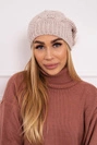 Cap with fleece Karolina K243 beige