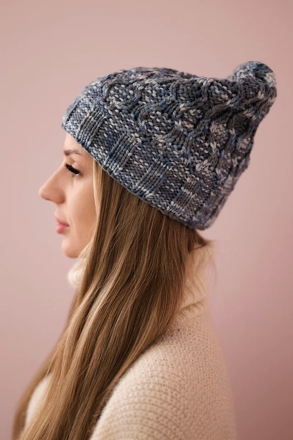 Cap with fleece Melisa K241 navy blue+blue