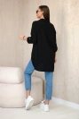 Cotton muslin shirt oversize black