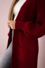 Sweater long cardigan burgundy