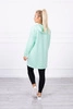 Sweatshirt with longer back and hood mint