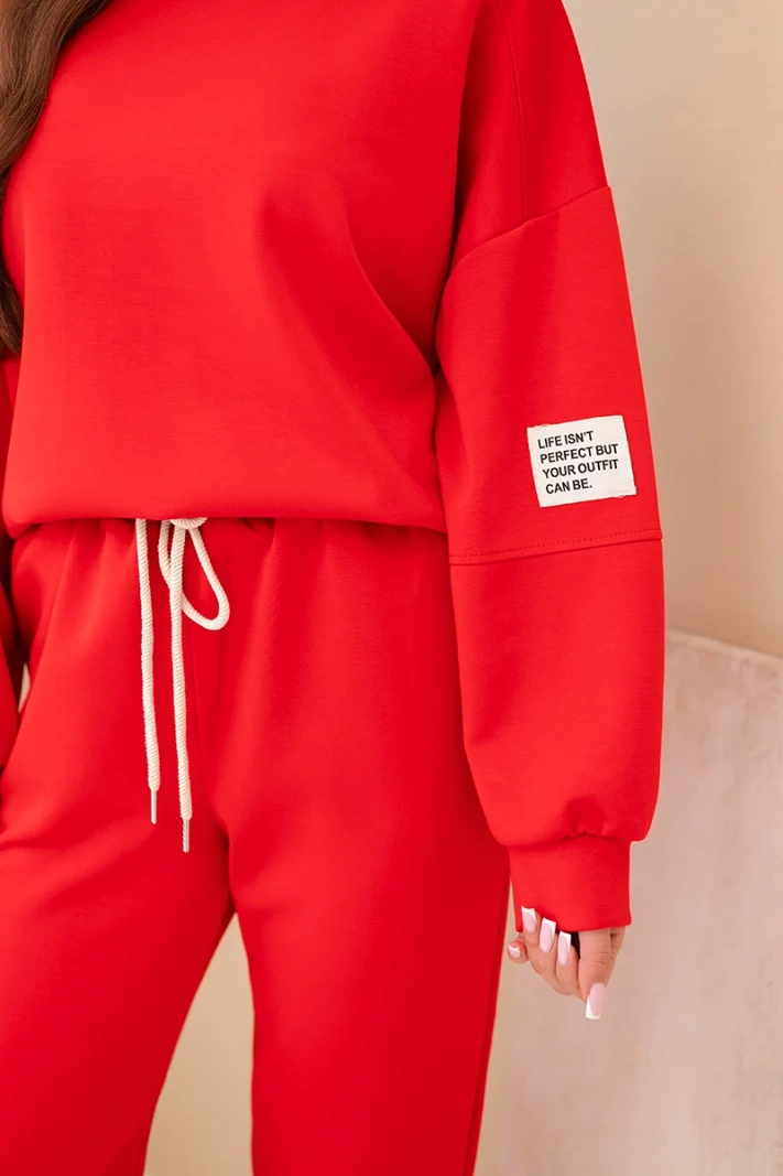 Viskose-Set Sweatshirt + Hose rot