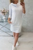 Dress with a hood and pockets white