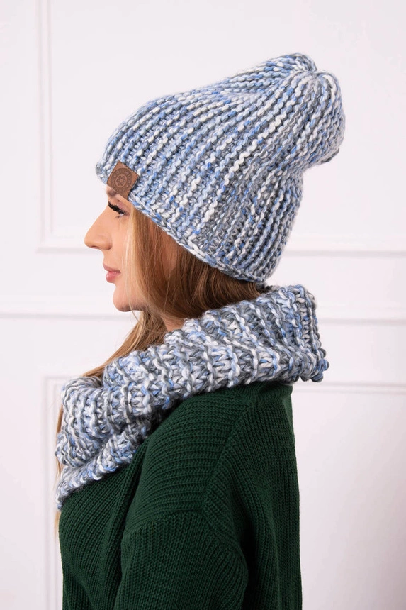 Moteriškas vilnonis rinkinys Wiwiana K273 tamsiai pilkas