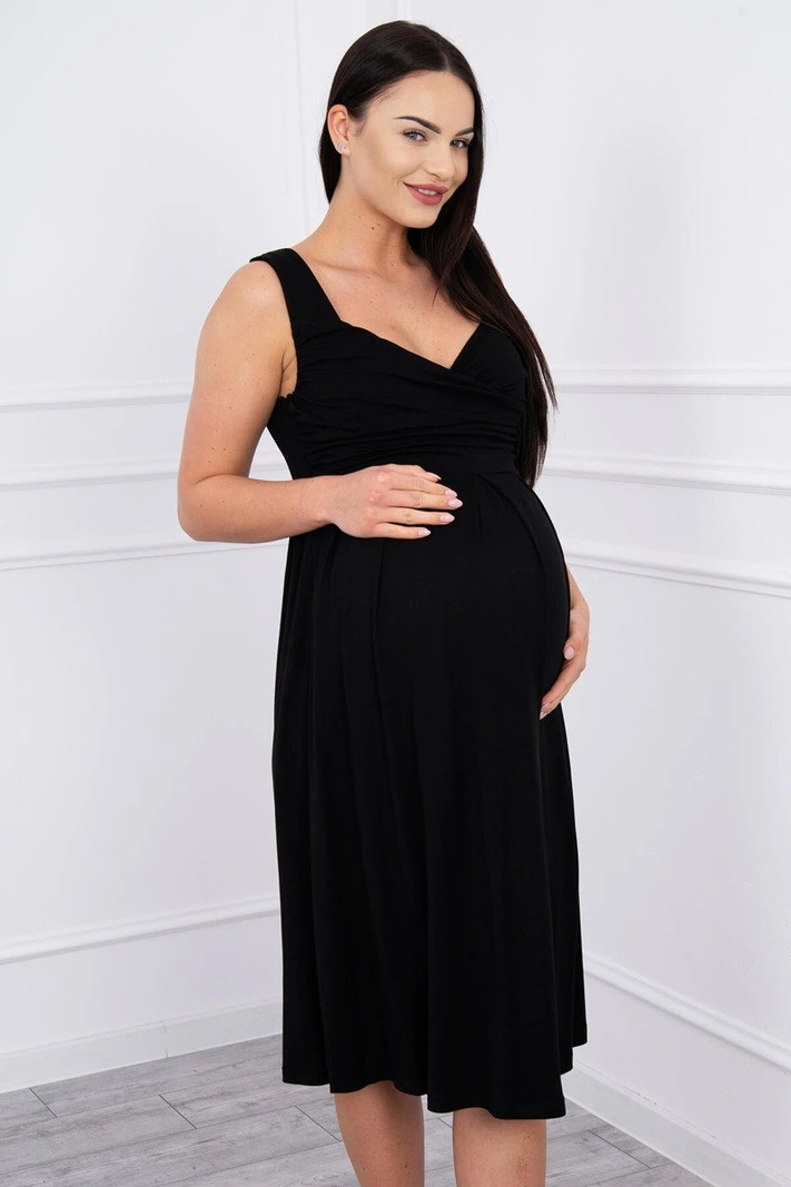 Kleid mit breiten Trägern schwarz