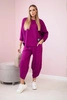 Cotton sweatshirt pants set plum