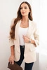 Women's unbuttoned blazer with lining S/M beige