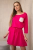 Dress with sequin pocket fuchsia