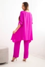 Set Bluse + Hose mit Anhänger dunkelviolett