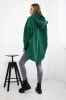 Insulated sweatshirt with a zipper at the back dark green