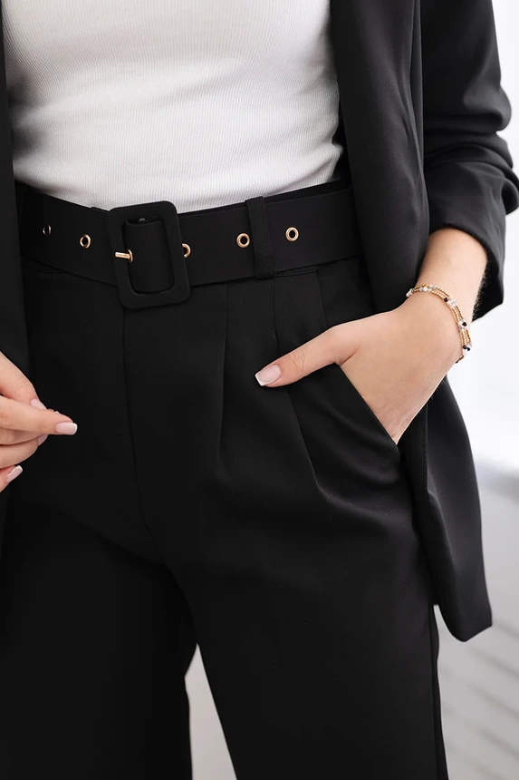 Elegantes Jackenset mit Hose schwarz