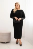 Women's Plus Size Sweater Dress with Mohair black