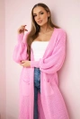 Pullover lange Strickjacke Hellrosa