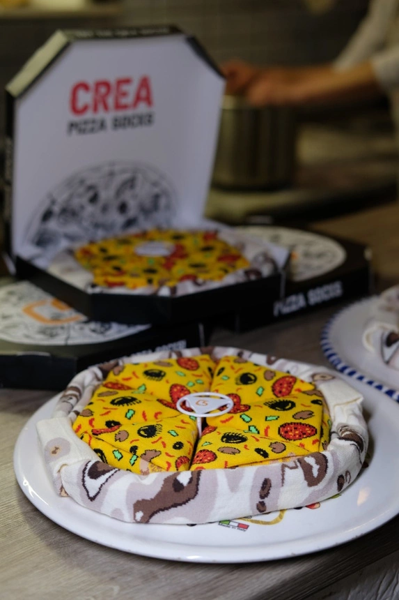 Ponožky s potiskem pizzy – sada 4 pár unisex v originálním balení