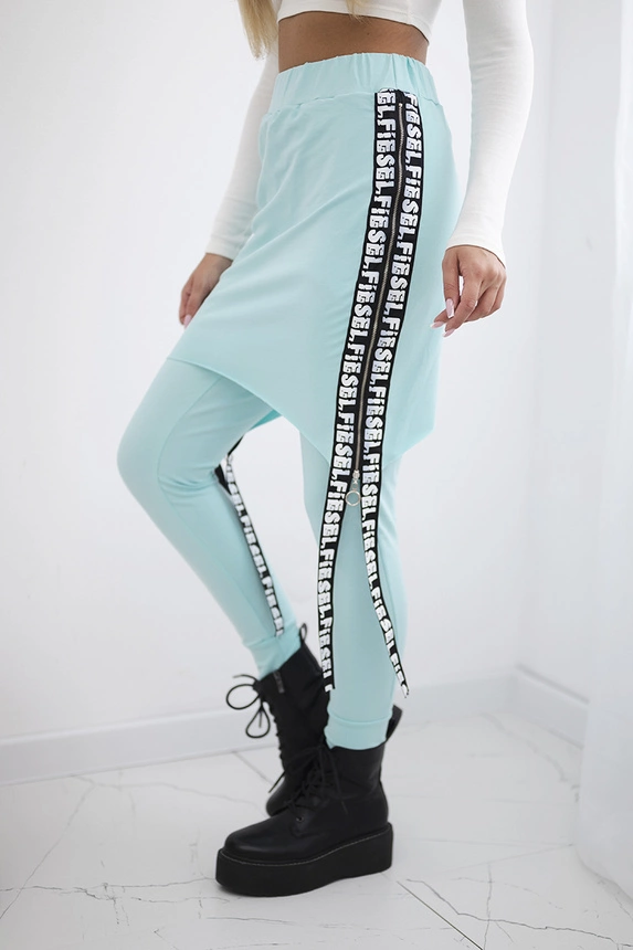 Pants/Suit with selfie lettering mint
