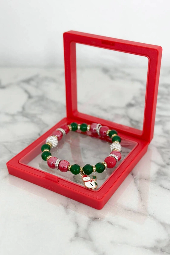 Christmas Bracelet SL435-211 Snowman Broom