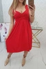 Dress with wide straps red