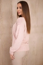 Pullover mit V-Ausschnitt puderrosa