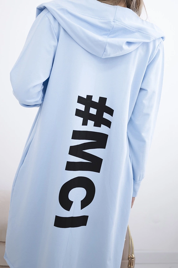 Spausdinta oversize mėlyna striukė