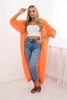 Sweater long cardigan Super KID Mohair orange neon