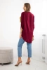 Bluse mit längerem Rücken weinrot