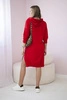 Kapuzenkleid mit längerem Rücken rot