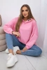 Buttery fabric hoodie light pink